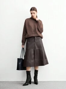 CUCCOO BIZCHIC Botas altas de tacón alto y puntera estrecha con estiramiento para uso diario - Negro - Ver 10