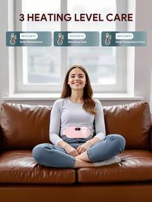 JMMO Menstrual Heating Pad, Cycle Heating Pad For Cramps, Hot Massage Stomach Heating Pad For Ladies And Girls To Relieve Pain - Pink - View 5