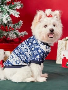 PETSIN 1 Chăn ấm áp và thoải mái cho thú cưng (mèo và chó) màu xanh hải quân, họa tiết hình học tuần lộc, bông tuyết, đảo xanh, chất liệu nhung mềm mại. - Nhiều màu - Xem 7