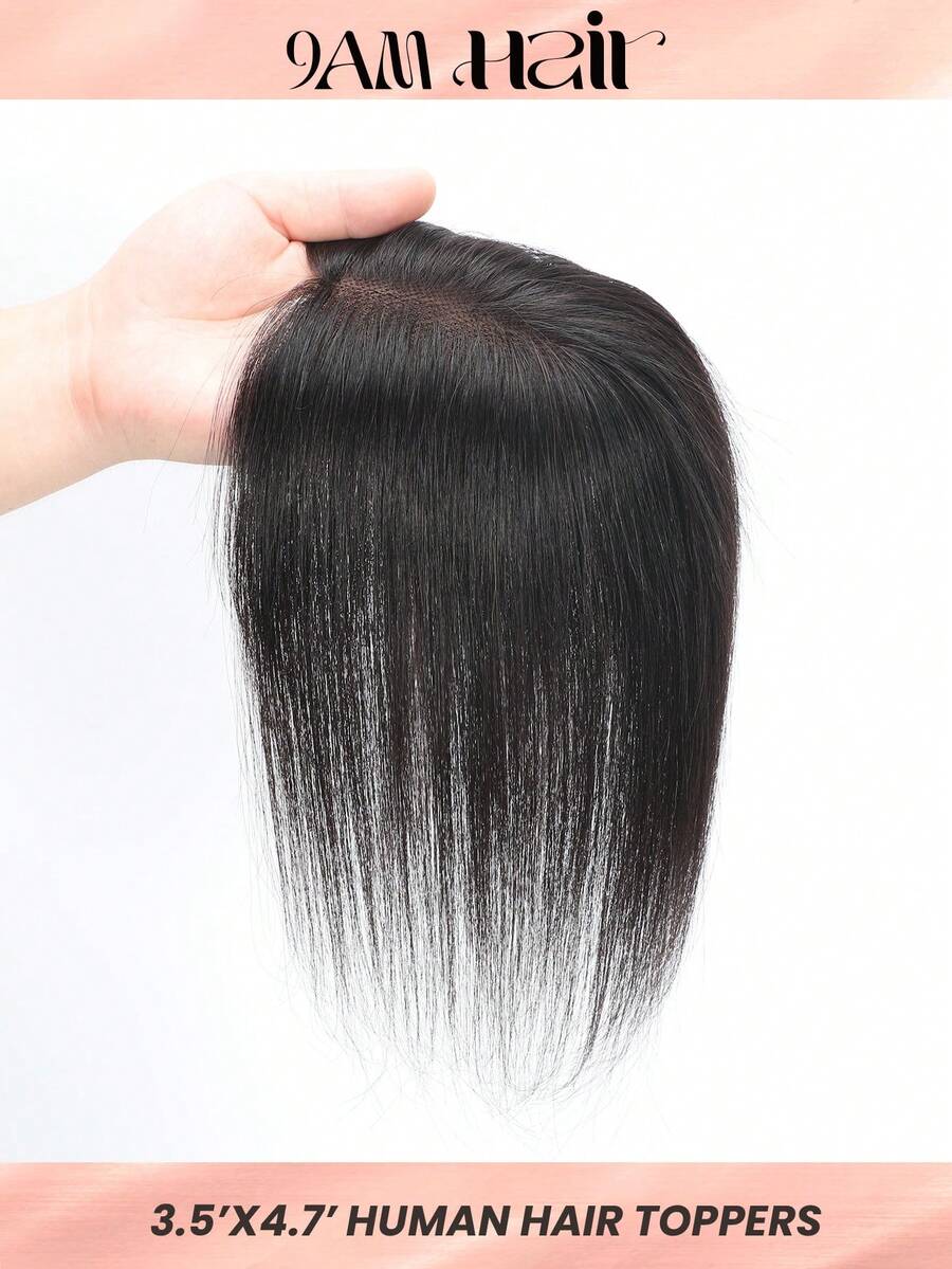 Hair Topper 3.5*4.7Inch Transparent Lace Base Women Toupee Invisible Free Part Hair Toppers - SNatural - View 1
