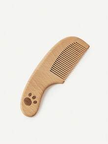 Cozy Pixies 2 Pieces Set Of Baby Care Tools, Wool Bear Wooden Comb Brush, Gift Box Set, Newborn Comb Brush.