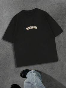 SHEIN Áo thun họa tiết graffiti phong cách thường ngày cho bé trai tuổi teen có hình ngôi sao, chân dung, chữ, phong cách thể thao & đường phố, áo thun cổ tròn tay ngắn Y2K, phù hợp cho mùa hè - Nhiều màu - Xem 2