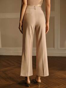MOTF Classy Pantalones de traje con bolsillos sesgados delanteros - Caqui - Ver 4