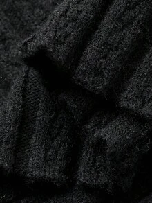 DAZY Women's Lace Trim Mock Neck Fitted Sweater, Stylish Layering Top For Autumn/Winter