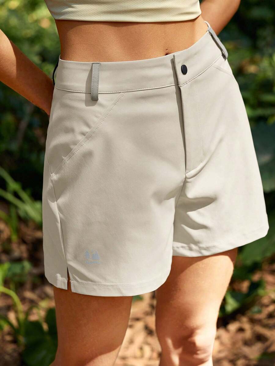 In My Nature Women's Solid Color Button Casual Versatile Daily Outdoor Shorts