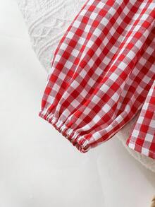 SHEIN LMoss Kids LMoss Baby-Mädchen modisches und süßes gestreiftes Langarmshirt, perfekt für und Urlaub, Herbst-Oberteile, Herbst-Langarmshirts, Langarmshirts, kariertes Hemd für Baby-Mädchen, rotes Gingham-Shirt für Baby-Mädchen, rotes Hemd für Baby-Mädchen, kariertes Hemd für Baby-Mädchen, kariertes Hemd für Baby-Mädchen