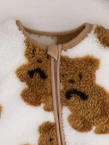 Cozy Pixies Tuta intera con cappuccio a orecchie e stampa a stelle per neonato maschio, maniche lunghe, pantaloni lunghi, casual e versatile, fodera termica spessa per autunno/inverno