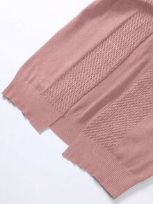 Manfinity Homme Men's Solid Color Minimalist Casual Long Sleeve Sweater, For Fall Winter - Pink - View 4