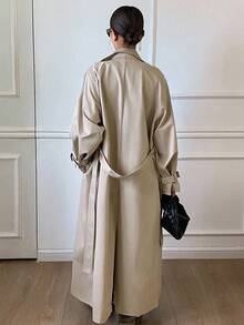 DAZY Women's Loose Casual Thick Regular Jacket, Autumn/Winter Women Coats - Khaki - View 6