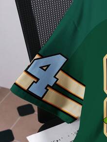 TEENAGE MUTANT NINJA TURTLES | SHEIN 男士休闲宽松卡通乌龟和数字印花超大T恤，时尚街头风格，夏季 - 白色 - 查看 4