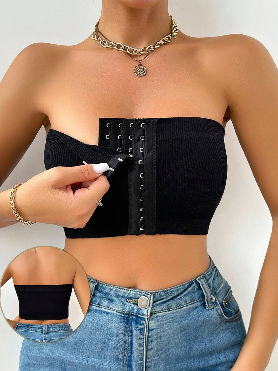 Seamless Front Closure Strapless Women's Tube Bra