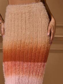 Lilora Gonna lunga lavorata a maglia con vita elastica e sfumatura di colori, adatta per autunno/inverno, per ufficio, stile vintage, feste, vacanze, stile old money, sirena seducente, ballo, San Valentino, crociera, pendolarismo, strati ricchi, appuntamento, raduno, minimalismo, compleanno, evento formale, Ibiza, Nashville, pausa, modesta, chic, casual, shopping, streetwear, uscita, sexy, vintage, streetwear, boho, formale, stile anni 2000, casual, hippie, vintage, stile old money - Multicolore - Visualizzare 8