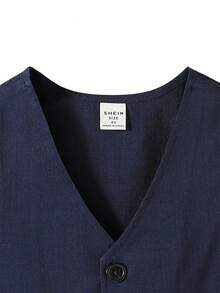 4-Piece Toddler Boys Gentleman Outfit Set: Navy Blue Collar Lapel Long Sleeve Suit Jacket, White Long Sleeve Collared Shirt With Navy Blue Bowknot, Navy Blue Waistcoat, And Formal Suit Pants. Perfect For Birthday Parties, Formal Events, Weddings, Christenings, Baptisms, And Anniversaries. Fall Winter