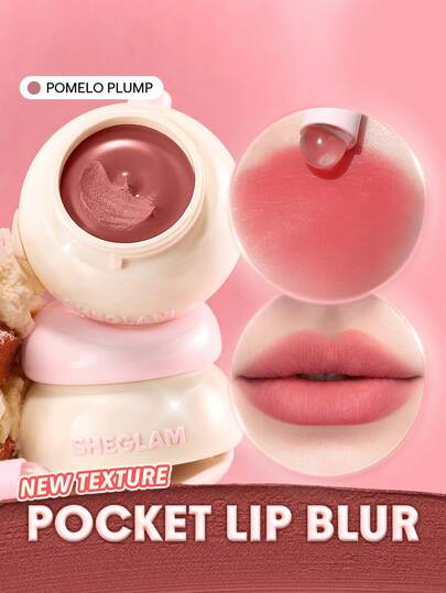 SHEGLAM Bounce Putty Pocket Lip Pot-Pomelo Plump Lip Combo Brand Beauty Makeup Face Paint Cosmetic For Women Girls Perfect For Winter Spring Ideal For Y2K Fancy Fashion Suitable For Birthday Valentine'S Day Gift Rave Party Ready Best Color