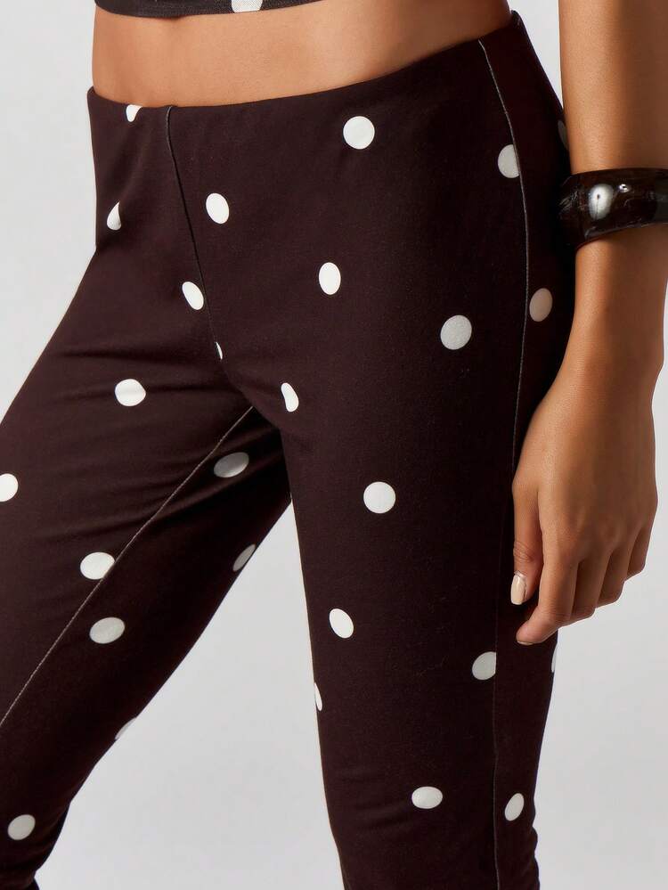 MISSGUIDED Leggings capri de lunares con cintura alta