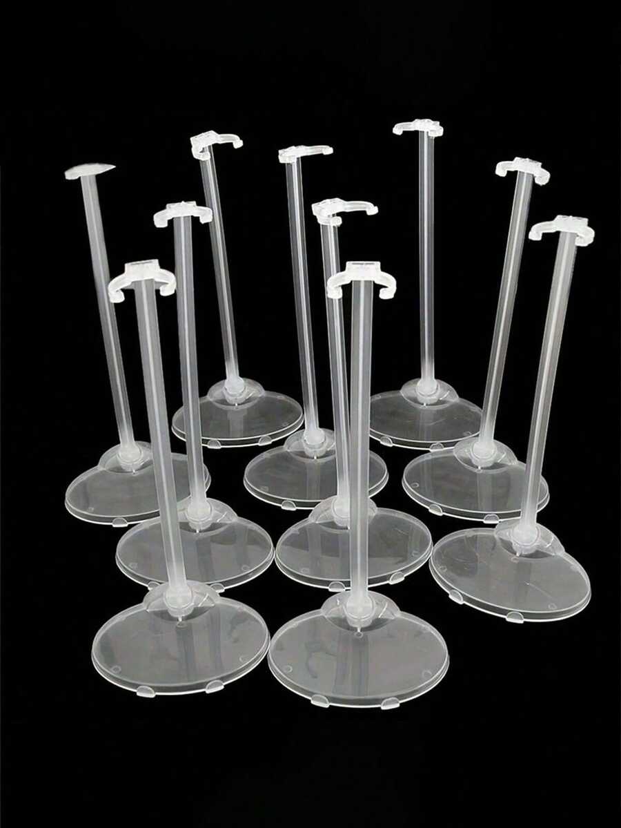 5/10/20 pezzi Supporto espositivo trasparente | Robusto e moderno | Senza alimentazione elettrica - Ideale per decorazione domestica e d'ufficio, supporto per statuine e bambole