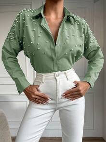 Cottnline Long Sleeve Shirt - Cadet Blue - View 1