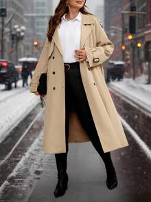 SHEIN Clasi Plus Size Casual Double-Breasted Trench Coat, Plush Lining, Autumn/Winter,Camel,Comfortable And Warm From The Cold,Comfortable And Warm From The Cold,2025 New,Plus Size Women Long Sleeve Pockets Casual Coat,Fall Women Clothes, Winter Clothes For Women,Vintage,Going Out Outfits,Fall Outfits,Trench Coat,Winter For Women,Fall Clothes Plus Size, Office Outfits For Women,Fall Outfits For Women,Classy Outfits For Women,Women's Fall Clothes,Office,Halloween,Halloween Costumes,Halloween Clothes,Halloween Clothes Women,Fall Tops,Old Money Style Women,Fall Clothes For Women,Winter Clothes For Women,Women's Winter Coat,Women's Winter Coat,2025 New - Camel - View 13