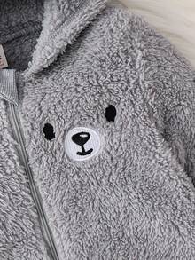 Cozy Pixies Baby Boy Cartoon Rabbit Ear Hooded Thick Jumpsuit Baby Winter Jumpsuit Hooded Baby Jumpsuit Warm Baby Jumpsuit Baby Fleece Jumpsuit Baby Sherpa Jumpsuit Fall