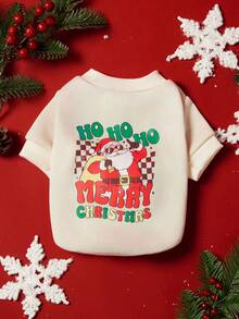 PETSIN 1 Pc Pet Christmas Cat Dog Universal Grid Santa Claus Fashion Pattern Printed Apricot Fleece Warm And Comfortable Dog Christmas - Multicolor - View 2
