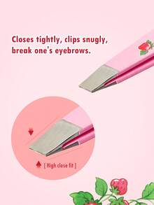 Strawberry Shortcake X SHEIN 2 Pcs Cartoon Character & Strawberry Design Eyebrow Tweezers Set,Gift Ideas,Valentine's Day - Multicolor - View 2