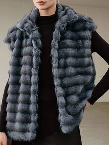 Uhlyne Party Halloween Women Faux Chinchilla Fur Winter Coats,Spring/Autumn/Winter Women, Retro,Work Wear, Office Wear, Teacher Outfits, Back To School, Fall , Business Casual, Old Money Style