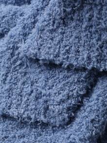 DAZY Women's Loose Textured Half Fleece Knit Fluffy Lounge Set, Fall Winter Clothes, Cozy Outfit