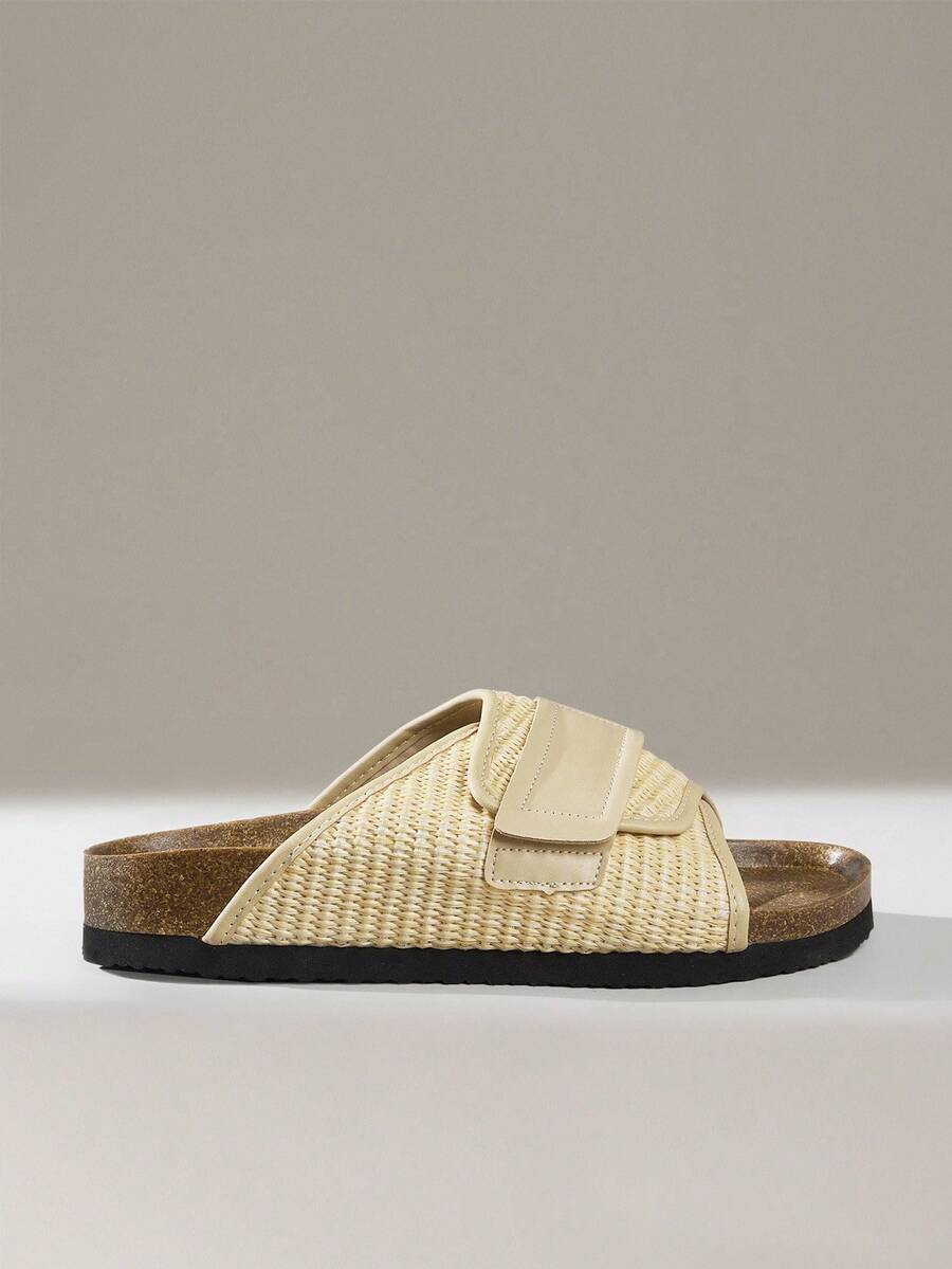 Solecia Zapatos de mujer con suela gruesa tipo mule, mocasines casuales para primavera y otoño - Caqui - Ver 1