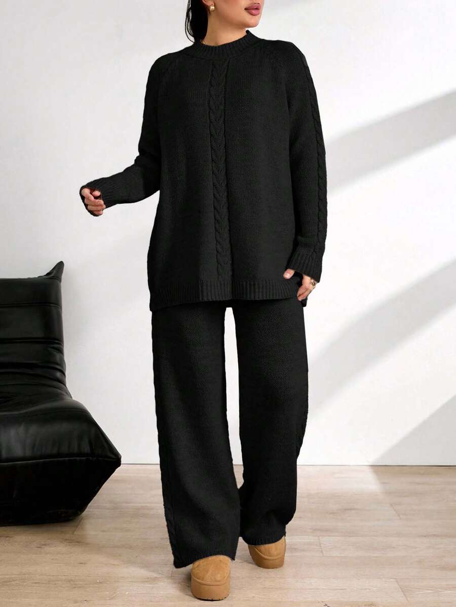 EURMUSE Ladies' Plain And Simple Daily Style Belt And Woolen 2pcs/Set