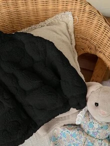 SHEIN LMoss Kids LMoss Baby Girl Cute And Casual Furry Stand Collar Jacket With Heart Pattern, Perfect For Autumn And Winter Fall