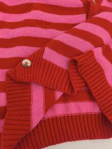 Manfinity CasualKnits Men's Casual Colorblock Striped Cardigan, Autumn/Winter