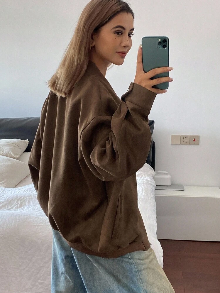 Women's Loose Casual Regular Jacket, Autumn Women Coats