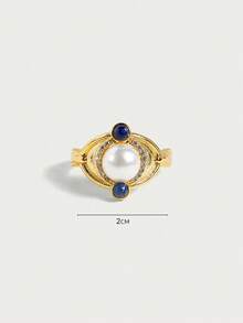 Glisma Nhẫn mạ vàng 18K Cubic Zirconia cổ điển thời trang và thanh lịch - Vàng - Xem 6