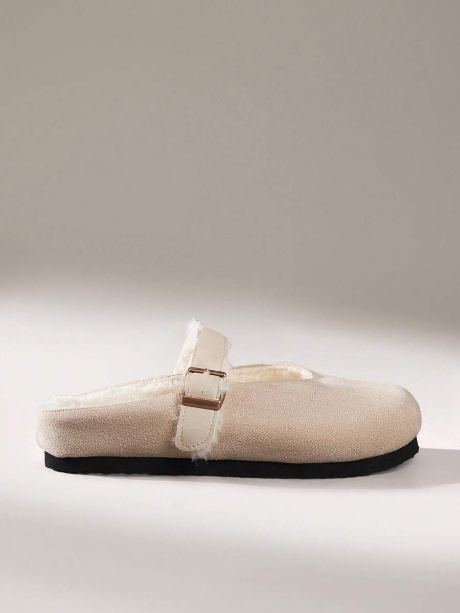 Solecia Zapatos de mujer tipo mule con suela gruesa, de punta cerrada, para otoño/primavera - Albaricoque - Ver 1