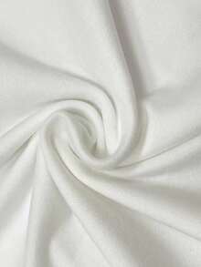 INAWLY Áo thun dài tay màu trắng cỡ lớn thêu chữ thập cho nữ - trắng - Xem 3