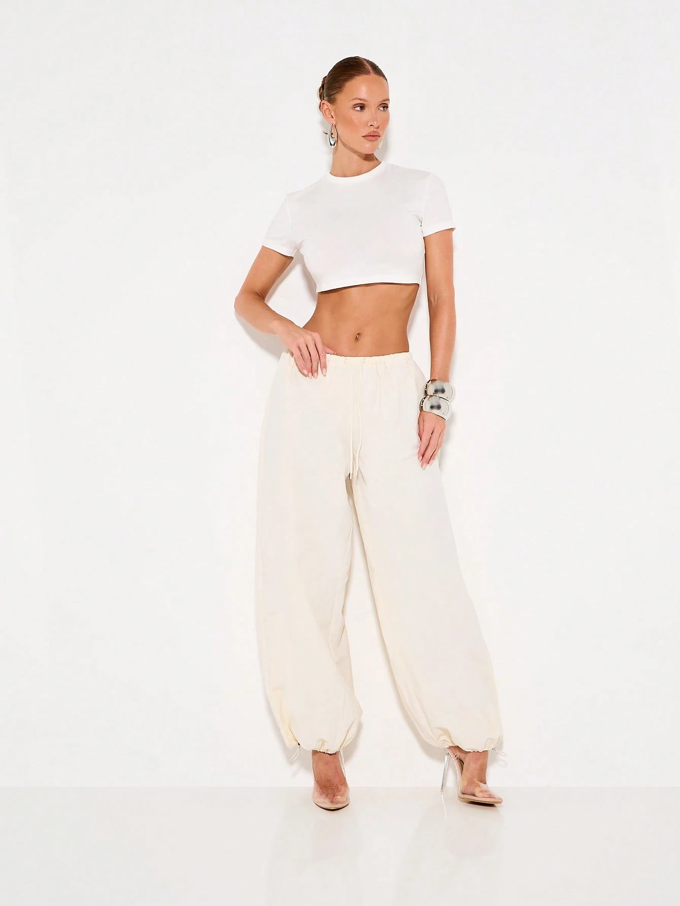 KIZN Cropped Fitted Short Sleeve Tee