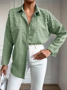 Cottnline Long Sleeve Shirt - Cadet Blue - View 3