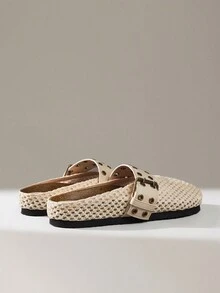 Solecia Women's Thick Sole Slip-On Mule Shoes, Closed Toe, Autumn/Spring