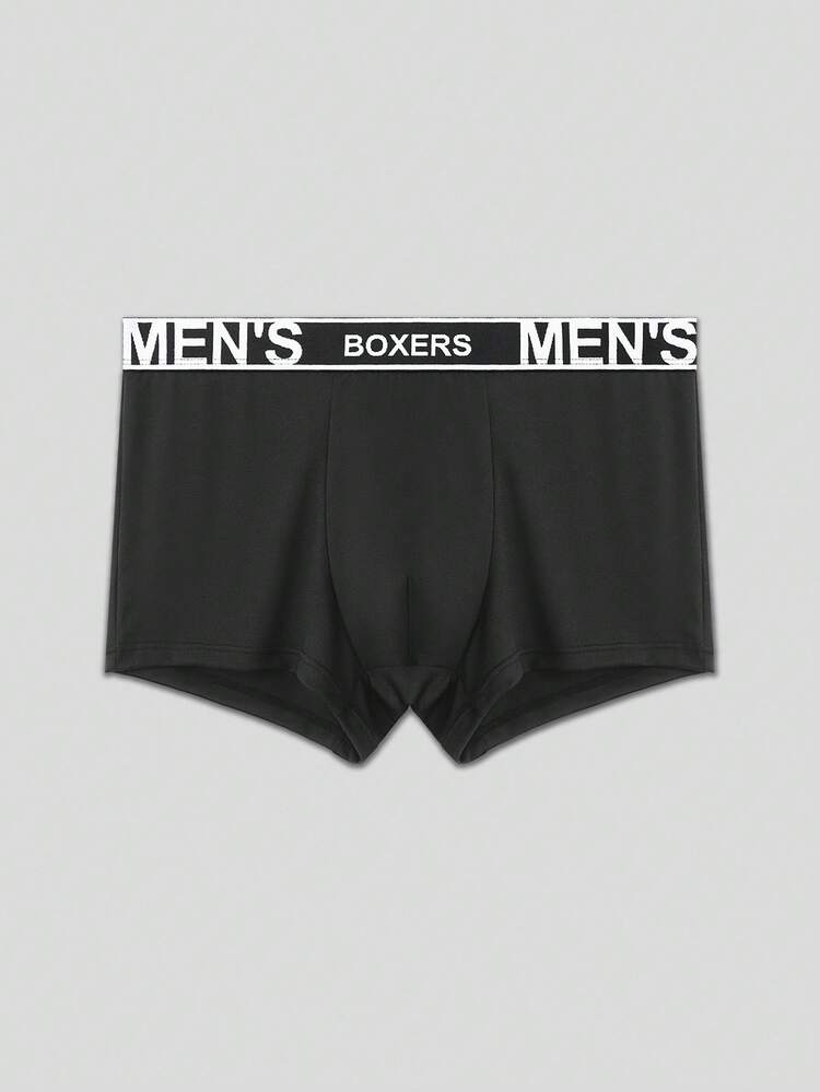 SHEIN 5件套男士字母松紧腰休闲平角内裤 - 彩色 - 查看 4