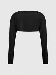 ROMWE Camiseta de tirantes y cárdigan versátil y minimalista para mujer, apta para todas las estaciones, con protección solar - Multicolor - Ver 8