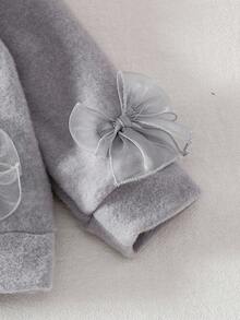 SHEIN 女婴冬季服装 女婴套装 2件套 女婴秋冬针织长袖蓝色休闲毛衣+黑色喇叭裤套装 - 彩色 - 查看 5