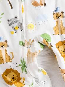 Cozy Pixies Newborn Baby Boy/Girl Cartoon Animal Pattern Knitted Soft Crew Neck Long Sleeve Romper Fall Winter - Multicolor - View 6