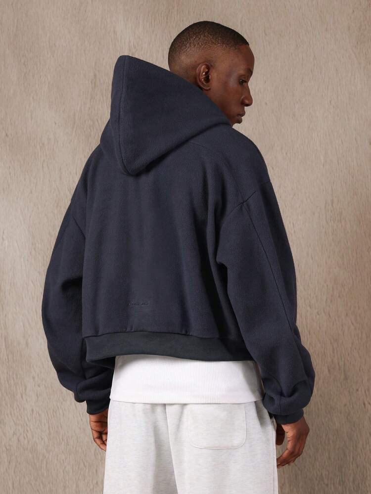 Essential Regular Fit Full Zip Hoodie With Centre Pocket