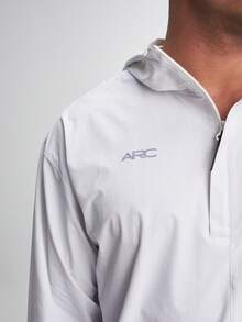 Giacca casual con cappuccio, mezza patta con chiusura lampo, manica lunga, da uomo, per l'autunno