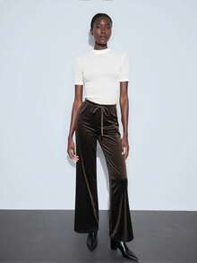 Maija Quần ống rộng dáng suông, màu trơn, thắt eo, có túi, kiểu dáng thường ngày, hiện đại, thanh lịch, phù hợp cho công sở, đi làm hàng ngày, mang hơi hướng lãng mạn thập niên 90, thích hợp cho Giáng sinh, Năm mới, Lễ Tạ ơn, đi biển, lễ tốt nghiệp, thời trang, dự tiệc cưới, tiệc tùng, hòa nhạc, ăn trưa, sân bay. - Cà phê nâu - Xem 3