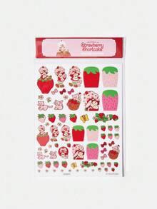 Strawberry Shortcake X SHEIN Cute Cartoon Strawberry Pattern Nail Art Decor Stickers Set,Gift Ideas, Summer / Spring , Vacation - Multicolor - View 6
