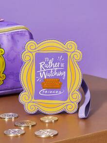 FRIENDS X SHEIN 字母框架形状的零钱包、礼物 - 彩色 - 查看 1