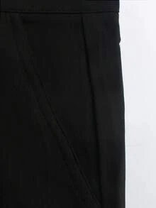 Manfinity Homme Men's Casual Solid Color Cargo Pants, Fall - Black - View 6