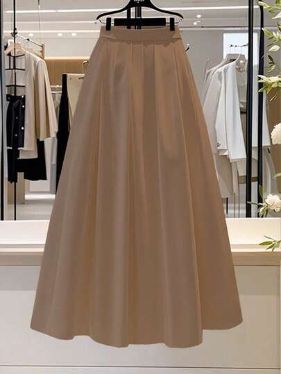 Franclia 女式休闲纯色A字褶裙