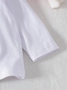 SHEIN Setelan 2 Potong Baju Bayi Perempuan Motif Ceri dan Celana Kotak-kotak untuk Musim Gugur dan Musim Dingin - Berwarna merah muda - View 7